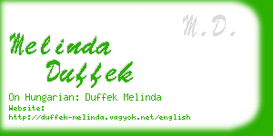 melinda duffek business card